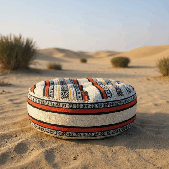 Round Sadu Floor Cushion 80X80 cm
